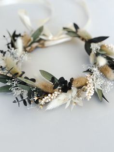 Olive Eucalyptus Dried Flower Crown - Etsy Wedding Hair Bride, Flower Crown Wedding Hair, Olive Crown, Wedding Hair Flower Crown, Crown Wedding Hair, Dried Flower Crown, Boho Flower Crown, Hair Bride, Bride And Bridesmaids