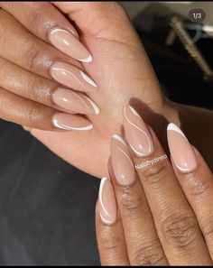 Nude Wedding Nails, Bridesmaid Nails, Paznokcie Hello Kitty, Acrylic Nails Almond Shape, Pencil Nails, Nude Wedding, Bridesmaids Nails, Nail Looks