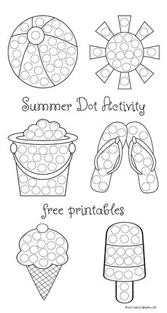 summer dot activity for kids to print out