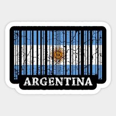 an argentina barcode sticker with the word argentina on it