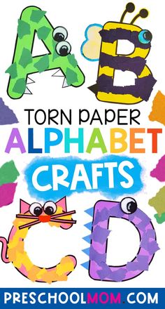 an alphabet craft for kids with the letter d and letters drawn in different colors on it