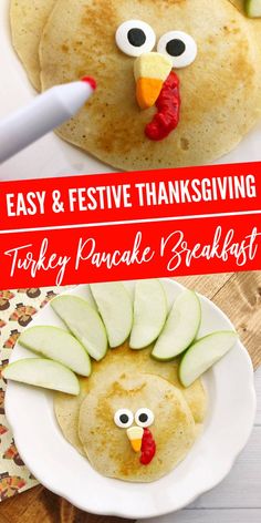 Easy & Festive Thanksgiving Turkey Pancake Breakfast Idea! Thanksgiving Breakfast Ideas For Kids, Thanksgiving Pancakes, Traditional Thanksgiving Dinner, Light And Fluffy Pancakes, Best Thanksgiving Recipes, Pancake Breakfast, Traditional Thanksgiving, Healthy Lunches For Kids