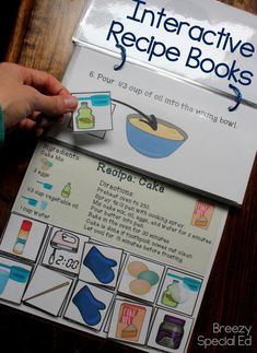 an interactive recipe book for kids with instructions on how to make it and what to use them