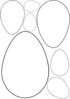 an easter egg with four eggs in the middle and three smaller ones at the bottom