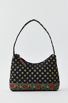 Vera Bradley Molly shoulder bag in iconic printed quilted gaberdine. A vintage Vera Bradley bag silhouette that's perfect for everyday. Part of the Urban Outfitters exclusive collection of thoughtfully designed re-editions of some our favorite Vera Bradley bags. Features Vera Bradley Molly shoulder bag Iconic Vera Bradley bag Quilted finish in vintage-style prints only at UO Soft sided Zipper closure UO exclusive Content + Care Cotton Machine wash Imported Size Dimensions: 8.5" l x 3" w x 7.25" Urban Outfitters Bag, Men's Shoes Accessories, Vera Bradley Bag, Vera Bradley Purses, How To Finish A Quilt, Women Men Shoes, Vera Bradley Bags, The Urban, Black Fits