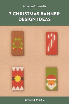 pixel art christmas banner design ideas for the minecraft blog by pixelbott com