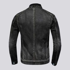 Be bold and stylish this season with our 2023 Autumn-Winter Collection riding-trend black jeans jacket for men! Crafted from premium quality denim. this slim. vintage. biker. black. zipper closure jacket is perfect for making a statement wherever you go. With a design inspired by the season's hottest trends. this jacket captures the essence of luxury and elegance. Featuring intricate pattern embellishments. a bootcut fit. and a smooth zipper. this jacket is a timeless classic with a modern twist Black Slim Fit Outerwear With Pockets, Black Cotton Biker Jacket For Winter, Black Denim Biker Jacket For Streetwear, Black Denim Biker Jacket With Long Sleeves, Fitted Washed Black Denim Jacket For Winter, Black Denim Biker Outerwear, Black Biker Denim Jacket For Fall, Black Denim Biker Jacket For Fall, Fall Black Denim Biker Jacket