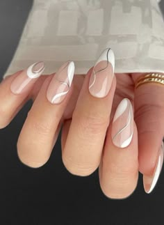 New Years Eve Nails, Nude Nail Designs, Subtle Nails, Soft Nails, Easy Nails, Oval Nails, Orange Nails, Bridal Nails, Classy Nails