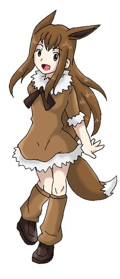 an anime character with long hair and brown clothes