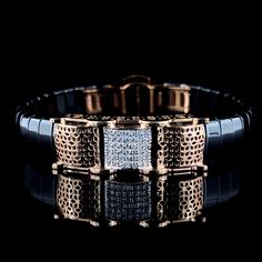 ● Adorn your wrist with the epitome of sophistication with our Luxe Black Gold Diamond Bracelet. This chic arm candy exudes elegance and style, making it a sleek statement jewelry piece that will elevate any ensemble. Crafted with meticulous attention to detail, this bracelet is the perfect choice for those who appreciate fine craftsmanship and luxurious design. Whether you're treating yourself or searching for a special gift, this bracelet is a timeless and elegant choice that will surely delig Luxury Black Metal Bracelets, Elegant Rose Gold Bracelets For Evening, Elegant Metal Diamond Bracelet For Party, Elegant Black Adjustable Chain Bracelet, Luxury Rose Gold Party Bracelets, Luxury Metal Bracelets For Party, Elegant Black Metal Chain Bracelet, Luxury Black Chain Bracelet For Formal Occasions, Elegant Black Diamond Bracelet Gift