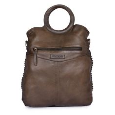 Bellini Crossbody Bag by Art N Vintage Available in the color Tobacco Brown Satchel With Round Handle For On-the-go, Modern Brown Bag With Round Handle, Brown Bags With Top Carry Round Handle, Brown Bag With Top Carry And Round Handle, Brown Bag With Removable Pouch And Round Handle, Brown Satchel With Removable Pouch And Round Handle, Brown Satchel With Round Handle For Everyday, Brown Shoulder Bag With Round Handle, Brown Shoulder Bag With Round Handle For Everyday