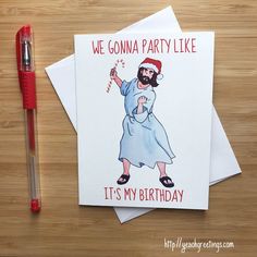 a birthday card with an image of a woman holding a sparkler and the words, we gona party like it's my birthday