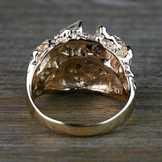 Raw Gold, Gold Nugget, Cushion Diamond, Mens Ring, Diamond Gold, 1 Carat, Rocky, Gold Diamond, The Ring