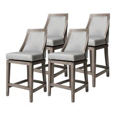 Maven Lane Vienna 26 Inch Tall Counter Height Rotating High Back Barstool In Reclaimed Oak Finish With Ash Grey Fabric Upholstered Seat, Set Of 4 : Target Vienna Bars, Wooden Kitchen Stools, Wooden Bar Stools, Bar Height Stools, Stools With Backs, Reclaimed Oak, Grey Upholstery, Color Palate, Swivel Seating