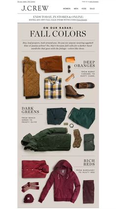 the fall color guide for j crew