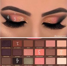 Peach Pallete Looks, Peach Palette Looks, Peach Pallette, Peach Pallet, Coral Eye Makeup, Shadow Peach, Peach Makeup, Peach Eyeshadow, Peach Palette