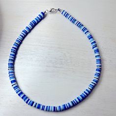 Handmade With Heishi Clay Beads With A Stretch Band. Not Recommend For Swimming/Showering In. These Necklaces Come In Many Colors And Styles. Request For Certain Color’s And Length Are Accepted And Will Be Considered Within Reason. All Necklaces Are New Without Tags, But Never Worn. Handmade Blue Heishi Beads Necklaces, Blue Heishi Bead Necklaces, Blue Heishi Beads Necklace With Round Beads, Blue Heishi Beads Necklace, Blue Heishi Beaded Necklaces For The Beach, Blue Heishi Beads Necklace For Beach, Blue Single Strand Heishi Bead Necklaces, Blue Single Strand Heishi Beaded Necklaces, Blue Strand Necklaces With Colorful Beads