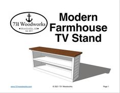 This is a 16 page downloadable pdf plan for building a modern farmhouse tv stand media console. This can be used as a modern farmhouse media cabinet, tv stand, console table. These woodworking plans are great for beginner and intermediate woodworkers.  If you want to build your own modern farmhouse tv console table, you can use these plans along with the build video below to help guide you. This is a how-to build a tv stand woodworking plans.   The size of the TV stand is: 72L x 20D x 32H The pl Tv Stand Plans The Home Depot, Farmhouse Media Cabinets, Modern Farmhouse Tv Stand, Build A Tv Stand, Coffee Table Woodworking Plans, Farmhouse Tv Console, Tv Stand Plans, Pallet Tv Stand, Pallet Tv