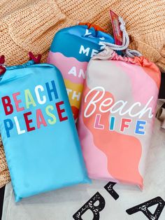 Oversized quick dry beach towel measuring 63 x 30. Highly absorbent, sand free and lightweight. Comes with matching carry bag. Beach Merchandise, Towel Packaging, Trendy Beach Towel, Beach Vacation Accessories, Beach Products, Beach Color Palettes, Crochet Outfit, Summer Beach Towels, Summer Towel