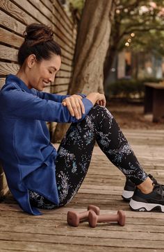 Our casual leggings are made in a soft cotton-rich fabric with a touch of stretch that keeps you comfortable during your workout and on the go. The wide smoothing waistband promises a figure-flattering fit. We added a genuine tie-dyed pattern at the hemline, making every pair unique. 92% cotton and 8% spandex knit Machine wash cold separately, gentle cycle, only nonchlorine bleach if needed, tumble dry low, cool iron if needed Ankle length: M 27” inseam, P 25“ inseam, W 27“ inseam, T 29½“ inseam Black Cotton Leggings, Knit Machine, Casual Leggings, Rich Fabric, Leggings Casual, Cotton Leggings, Active Wear Leggings, Tie Dyed, Ankle Length