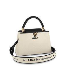 LOUIS VUITTON® - Capucines Mm - Black Multi Colored Bag, Paris Store, Louis Vuitton Capucines, Luxury Bags Collection, Leather Detailing, Shoes Sale, Luxury Purses, Looks Chic, Lv Bag