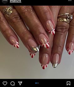 Candy Cane Nails, Xmas Nails, Chic Nails, Best Acrylic Nails, Cute Acrylic Nails