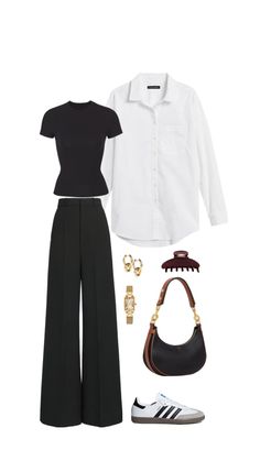 Winter Outfits School, Work Outfit Winter, Black Outfit Ideas, Street Work, Outfit Layout, Classy Fashion, Casual Work Outfit, Shoulder Bag Black