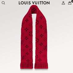 Louis Vuitton. Red Scarf Authentic Great Condition No Box Final Sale No Returns Red Lv Scarf Outfit, Lv Scarves Louis Vuitton, Luxury Traditional Red Scarf, Lv Scarf, Louis Vuitton Scarf Silk 90*180, Louis Vuitton Red, Louis Vuitton Accessories, Red Scarf, Red Scarves