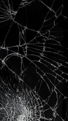 the cracked glass is black and white