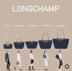 Longchamp Bag Sizes, Longchamp Bag Colors, Whats In My Longchamp, Long Champ Bag Outfit, Longchamp Bag Large, Longchamp Pouch, Longchamp Tote Bag