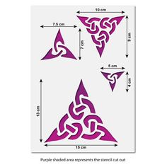 an image of some kind of design on a white background with measurements for each piece