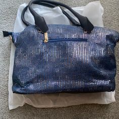 Brand New - With Tags! Gold Accents. Comes With Adjustable Strap Silver Bra, Tory Burch Purse, Embroidered Tote Bag, Zara Mini, Large Purse, Embroidered Tote, Louis Vuitton Neverfull Mm, Reversible Tote, Purse Brands