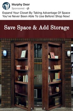 an open book shelf with books on it and the caption reads, what can i say about this door? it is perfect when i sold the house they