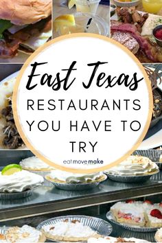 many different pictures with the words fast texas restaurants you have to try in front of them