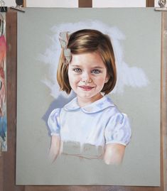 Pastel Portrait process of a very charismatic girl - Pastel Portraits Watercolour Faces, Steve Hanks, Charcoal Painting