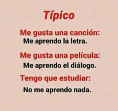 a poem written in spanish with the words'tipico'and'me gusta una cancion '