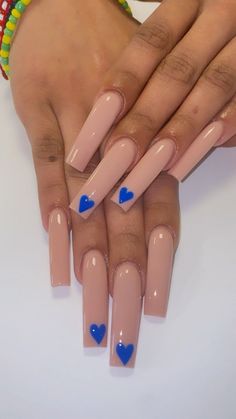 Blue Color Nails, Bubbles Nails, Royal Blue Nails, Long Acrylic Nail Designs, Colored Acrylic Nails, Short Square Acrylic Nails, Long Acrylic Nails Coffin, Acrylic Nails Coffin Pink