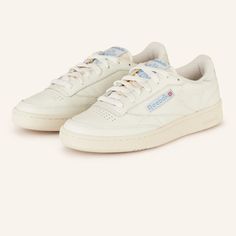 New Without Box Reebok Sneakers.. Called The Club C 85 Sneakers.. Cream Soft Leather With Blue Details.. Women’s Size 7.5” Club 85 Reebok, Reebok Club C 85 Vintage, Club C 85 Vintage, Reebok Club C 85, Club C 85, Reebok Sneakers, Reebok Club C, Club C, Reebok Shoes