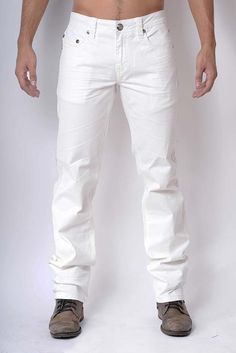 VOLCANO White (front) Chino pants Jeans Guys, White Pants Men, White Pants, White Jeans