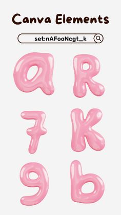 some type of font that is pink and has the letter k in it's center