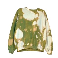 studio715 on Instagram: “*SOLD* Brand: Gap  #bleached tropical green and ivory Crewneck sweatshirt.  REVERSIBLE. Looks amazing and unique either side you wear it .…” Reworked Clothing, Repurposed Clothing, Tropical Green, Clothes Aesthetic, New Rock, Thrift Fashion