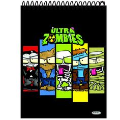 an image of some cartoon characters on a black and white background with the words ultra zombies