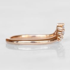 Rhiannon White Diamond Band - Contour Point V Shape Diamond Band - Gold of choice - Midwinter Co. Alternative Bridal Rings and Modern Fine Jewelry Metal Band, Diamond Band, Brilliant Diamond, Metal Bands, Diamond Bands, Gold Bands, V Shape, White Diamond, Round Brilliant