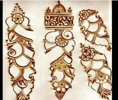 hendi tattoos with intricate designs on them