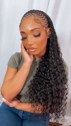 HD Transparent Deep Curly Wave Full Lace Wig Pre Plucked Natural Hairline [Video] [Video] in 2022 | Braided cornrow hairstyles, Cornrows braids for black women, Cornrows with box braids Braids For Black, Twisted Hair, Big Box Braids Hairstyles, Feed In Braids Hairstyles, Box Braids Hairstyles For Black Women, Braids Hairstyles Pictures