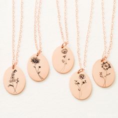 ♥ Birth Flower Necklace ♥ The most unique jewelry you can find, perfect gift for you and your loved one ♥ W H Y ∙ Y O U ' L L ∙ L O V E ∙ I T * It's dainty and can be worn every day * A special piece you'll treasure * High quality materials and attention to detail B I R T H ∙ F L O W E R ∙ N E C K L A C E * Material: High Quality Solid 925 Sterling Silver * Finish: Sterling Silver ∙ 18K Gold ∙ Rose Gold * Dimensions: 0.8 inch * All our work is custom made by hand with Love and Care in our worksh Delicate Adjustable Rose Gold Flower Necklace, Adjustable Delicate Rose Gold Flower Necklace, Minimalist Rose Gold Necklace With Flower Charm, Minimalist Rose Gold Flower Charm Necklace, Birth Flower Necklace, Fingerprint Jewelry, Month Flowers, Birth Month Flowers, Floral Necklace