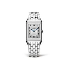 Stainless Steel Ladies Watch Manual-winding Reverso Classic Medium Duetto 2588120 | Jaeger-LeCoultre Classic Watch With Polished Rectangular Dial, Classic Watch With Polished Finish And Rectangular Dial, Classic Stainless Steel Watches With Polished Finish, Classic Stainless Steel Watch With Polished Finish, Timeless Watch Accessories With Polished Rectangular Dial, Classic Stainless Steel Watch Accessories With Subdials, Classic White Gold Stainless Steel Watches, Timeless White Gold Stainless Steel Watches, Classic White Gold Stainless Steel Watch Accessories