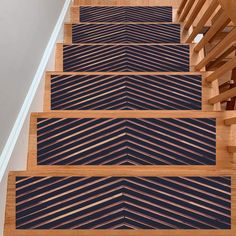 the stair treads are made from wood