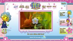 an image of a website page with cartoon characters on it