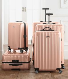 Suitcase Display, Rose Gold Luggage, Gold Everything, Pearl Rose, Luggage Sets